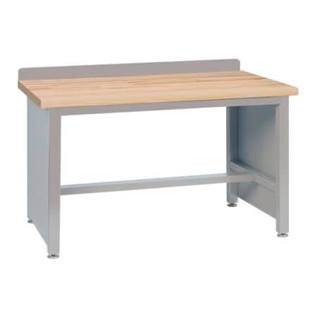 Lista International Lista Technical Workbench W/ Tech Legs, Backsplash & Maple Square Edge, 60"W x 30"D, Gray XSTB10-60BT/LG